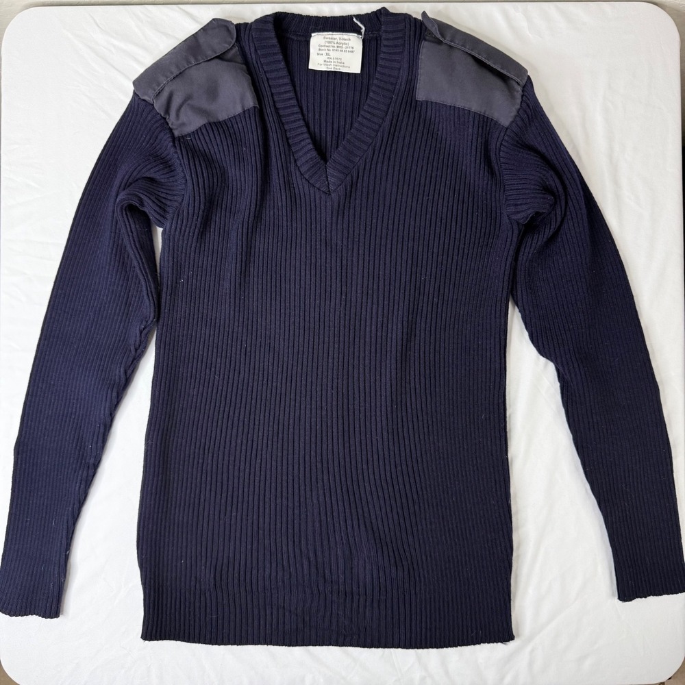 tactical, military surplus, commando sweater, uniform, patch shoulder, XLknit
